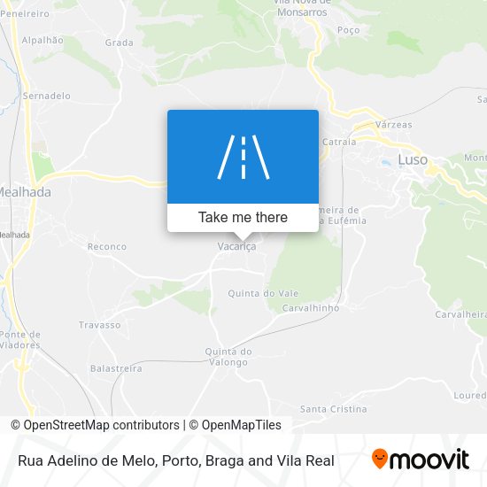 Rua Adelino de Melo mapa