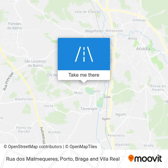 Rua dos Malmequeres map