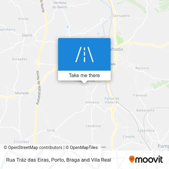 Rua Tráz das Eiras mapa