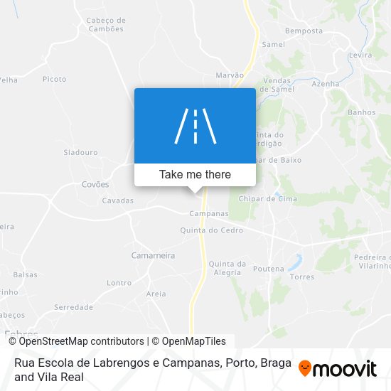 Rua Escola de Labrengos e Campanas map