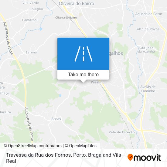 Travessa da Rua dos Fornos mapa