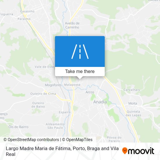Largo Madre Maria de Fátima mapa