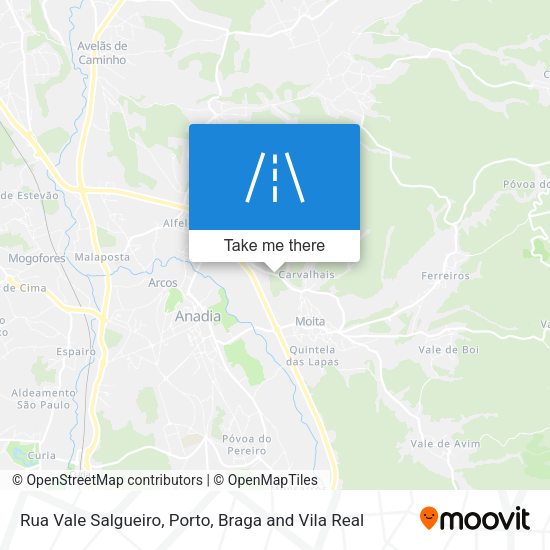 Rua Vale Salgueiro mapa