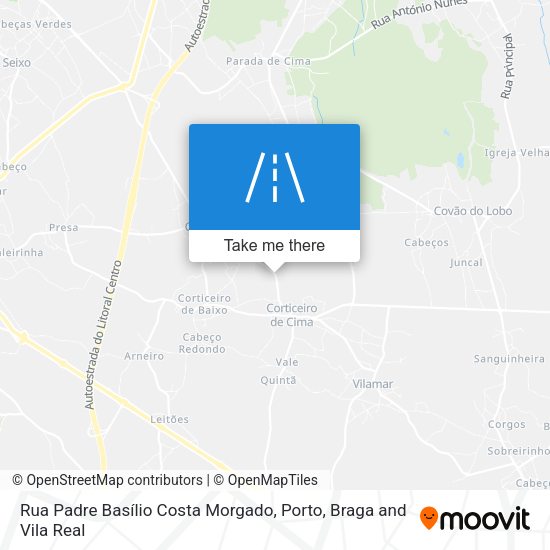 Rua Padre Basílio Costa Morgado mapa