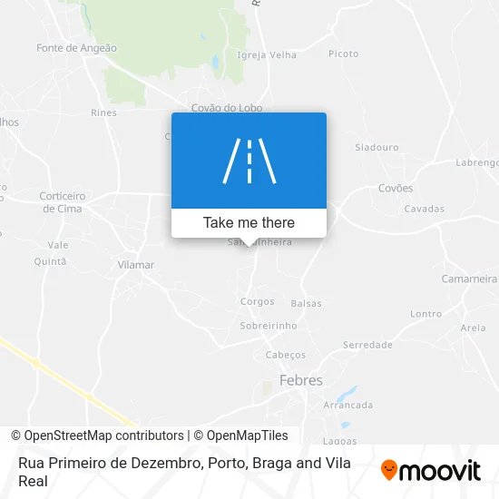 Rua Primeiro de Dezembro map