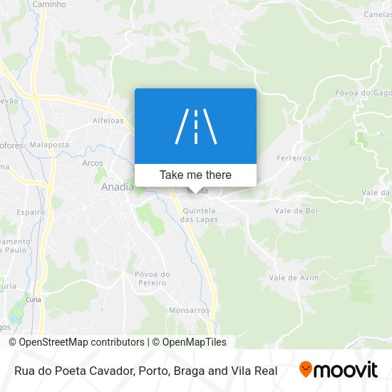 Rua do Poeta Cavador mapa