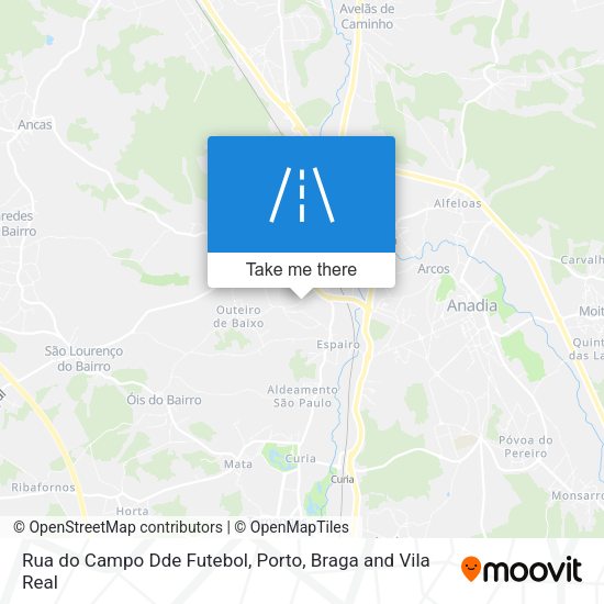 Rua do Campo Dde Futebol mapa