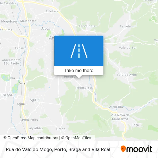 Rua do Vale do Mogo map