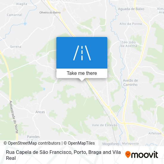 Rua Capela de São Francisco mapa