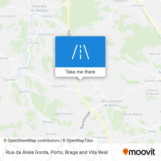 Rua da Areia Gorda map