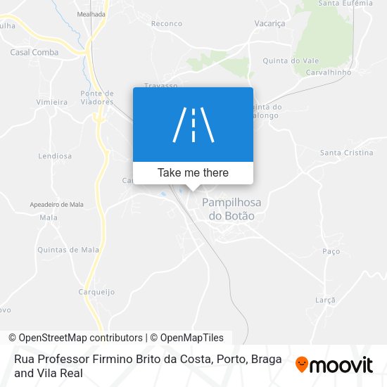 Rua Professor Firmino Brito da Costa mapa