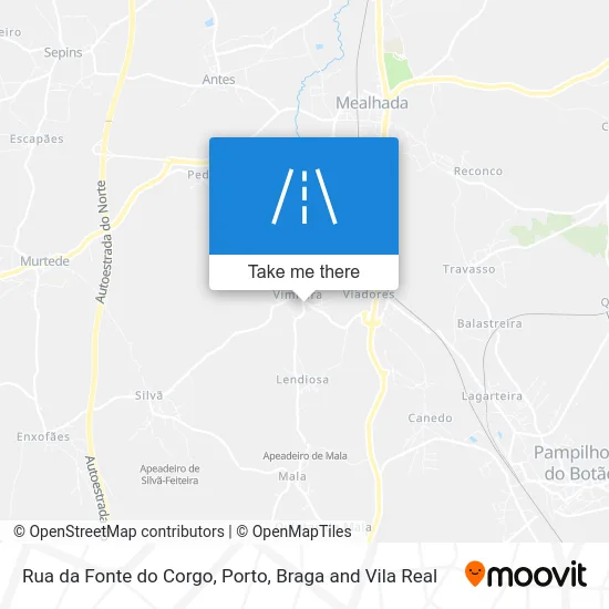 Rua da Fonte do Corgo map