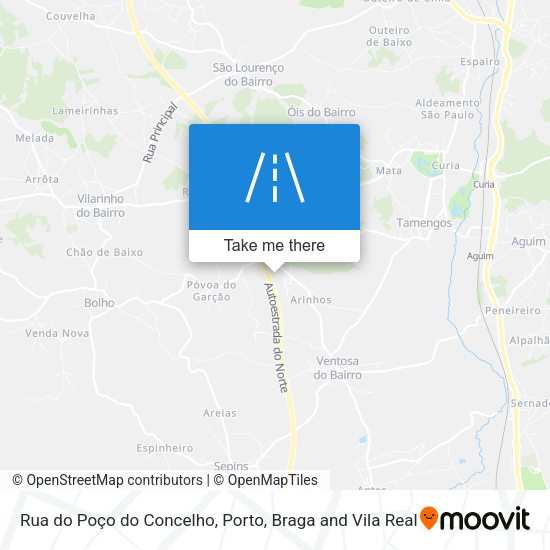 Rua do Poço do Concelho mapa