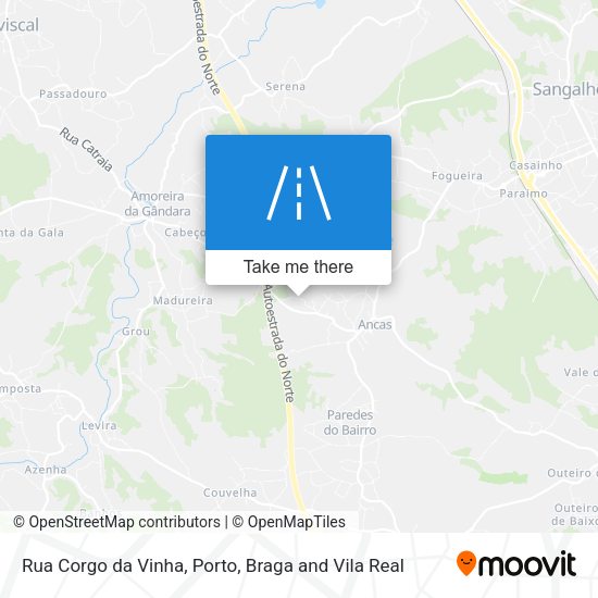 Rua Corgo da Vinha mapa