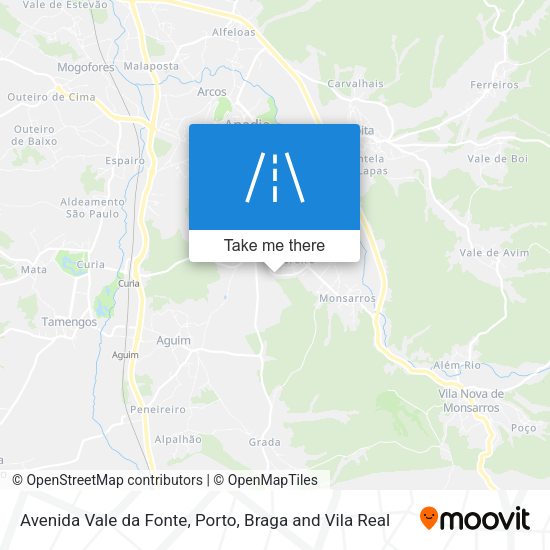 Avenida Vale da Fonte mapa