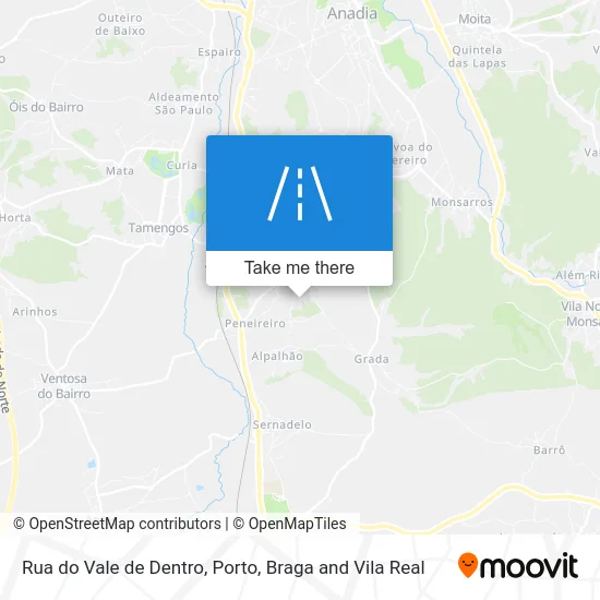 Rua do Vale de Dentro map