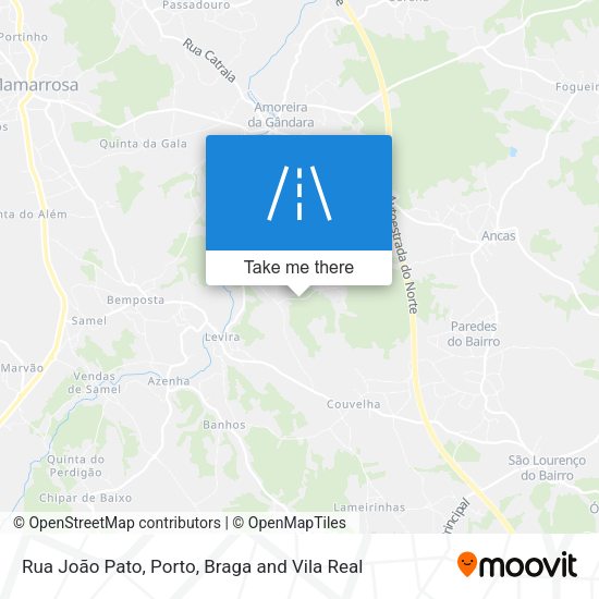 Rua João Pato mapa