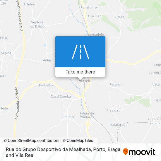 Rua do Grupo Desportivo da Mealhada mapa