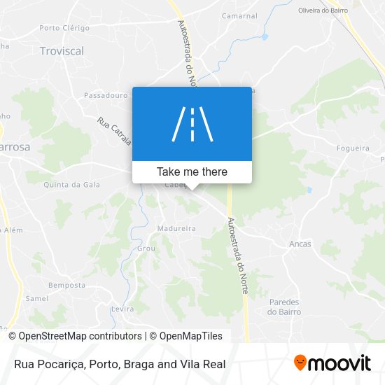 Rua Pocariça mapa