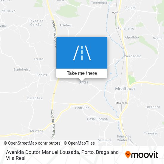 Avenida Doutor Manuel Lousada mapa