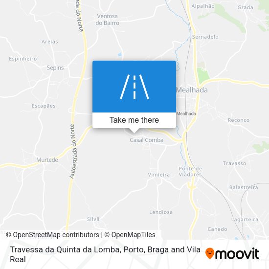 Travessa da Quinta da Lomba mapa