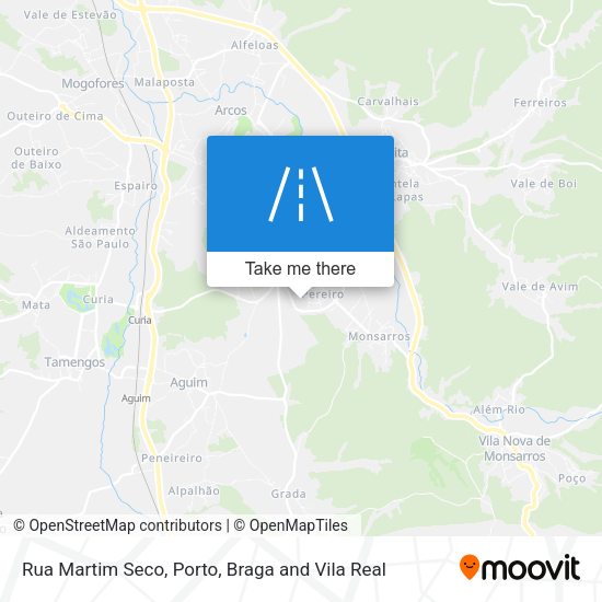 Rua Martim Seco mapa