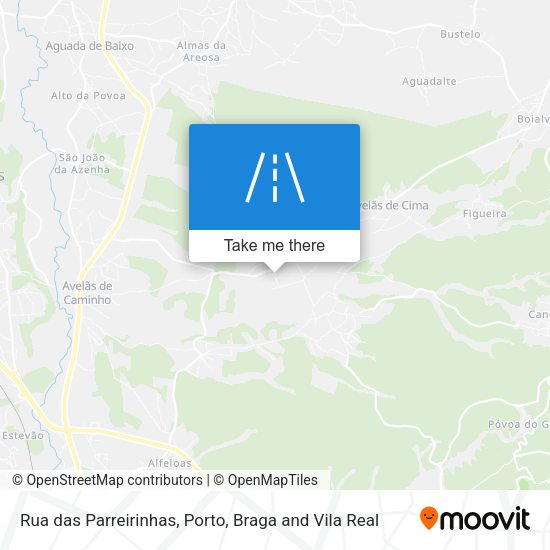 Rua das Parreirinhas mapa