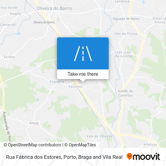 Rua Fábrica dos Estores mapa