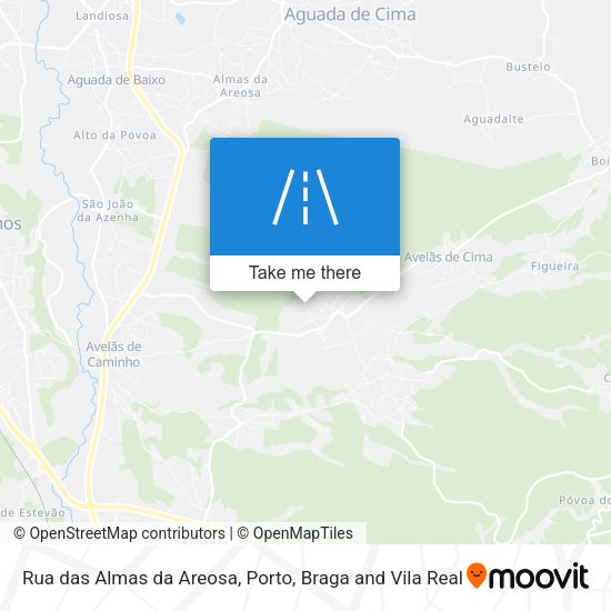 Rua das Almas da Areosa map