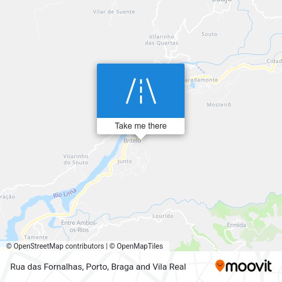 Rua das Fornalhas mapa
