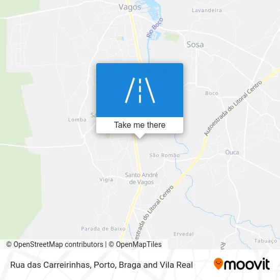 Rua das Carreirinhas map