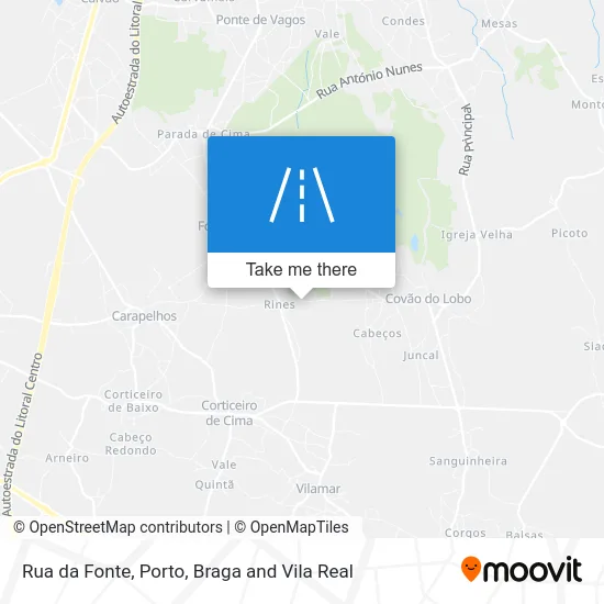 Rua da Fonte map