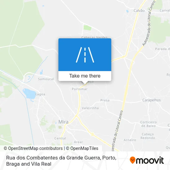 Rua dos Combatentes da Grande Guerra map
