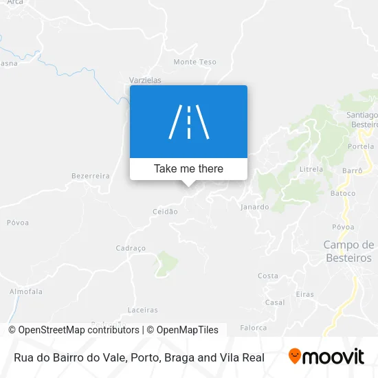 Rua do Bairro do Vale map