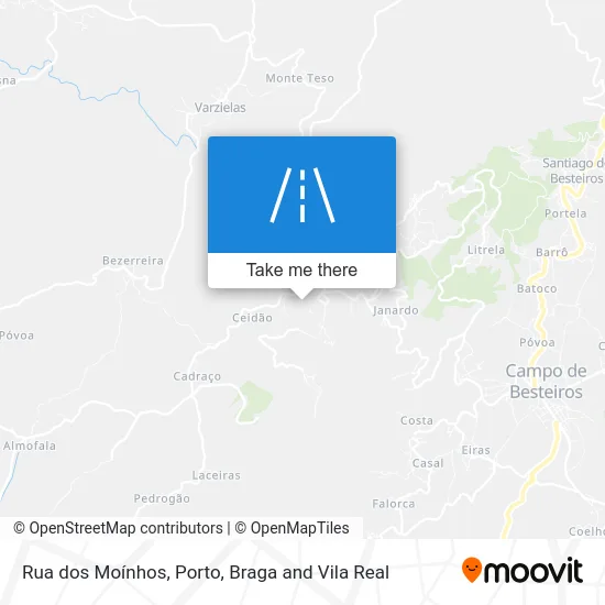 Rua dos Moínhos map