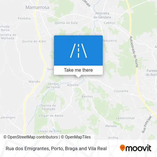 Rua dos Emigrantes map