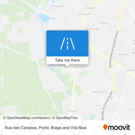 Rua das Cavadas map