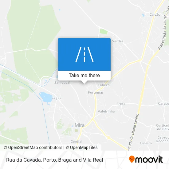 Rua da Cavada map