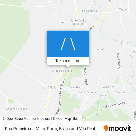 Rua Primeiro de Maio map