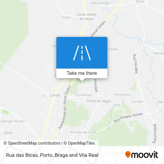 Rua das Bicas map