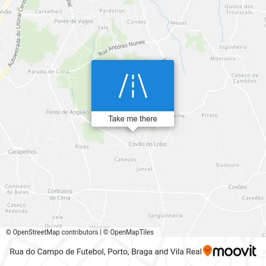 Rua do Campo de Futebol map