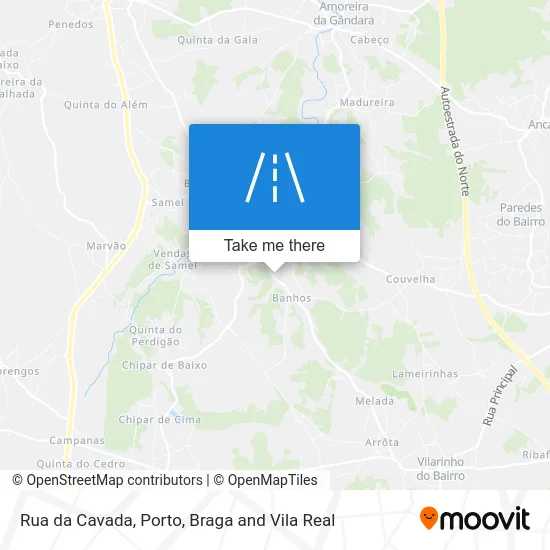 Rua da Cavada map