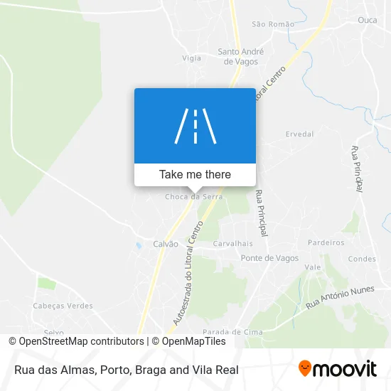 Rua das Almas map