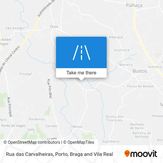 Rua das Carvalheiras map