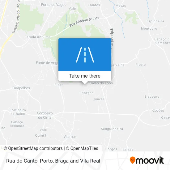 Rua do Canto map