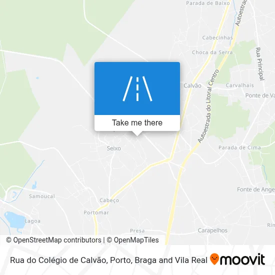 Rua do Colégio de Calvão map