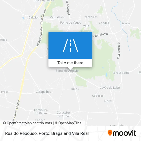 Rua do Repouso map