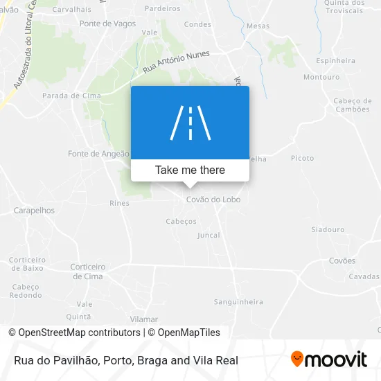 Rua do Pavilhão mapa