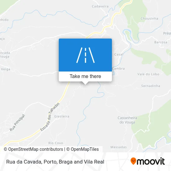Rua da Cavada map