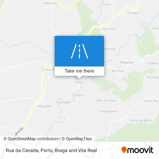 Rua da Cavada map